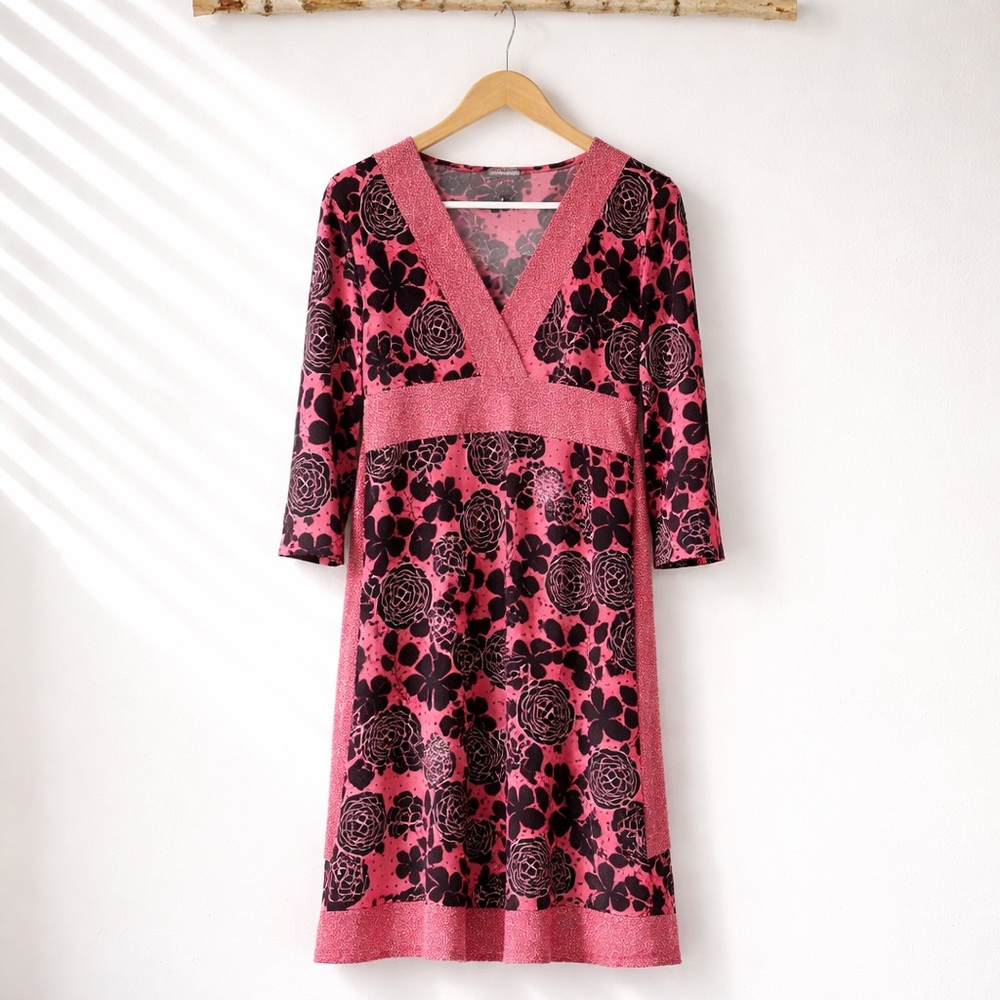APT. 9 PETITTE MEDIUM Polyester Spandex Knee Length Floral Polka Dress 3/$25